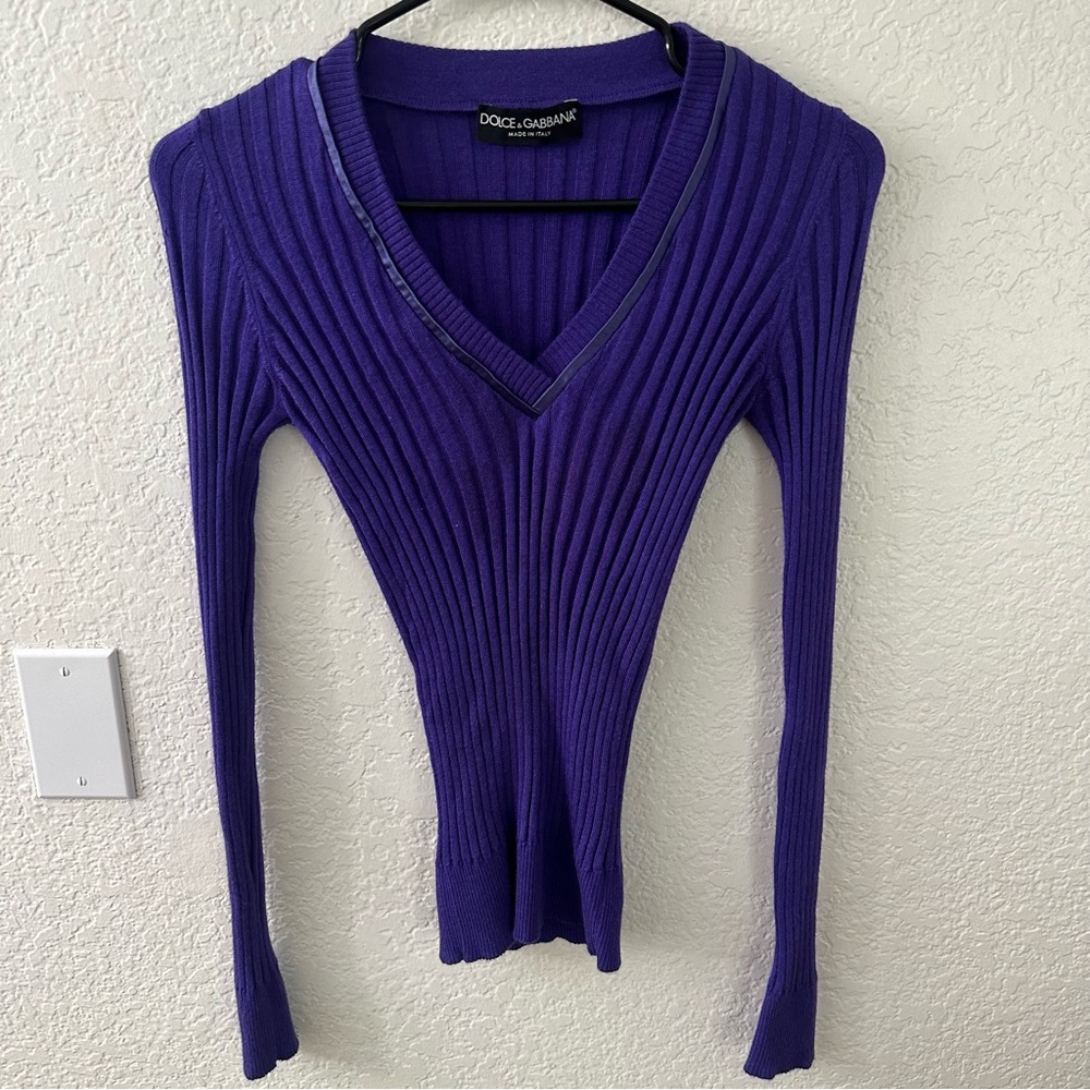 Dolce & Gabbana Sweater Rib knit V-neck